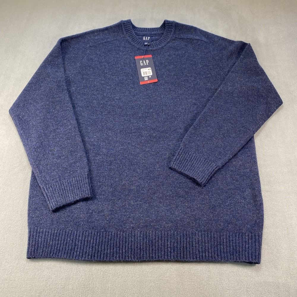 Gap Mens Pullover Sweater Crew Neck Navy XL NWT
